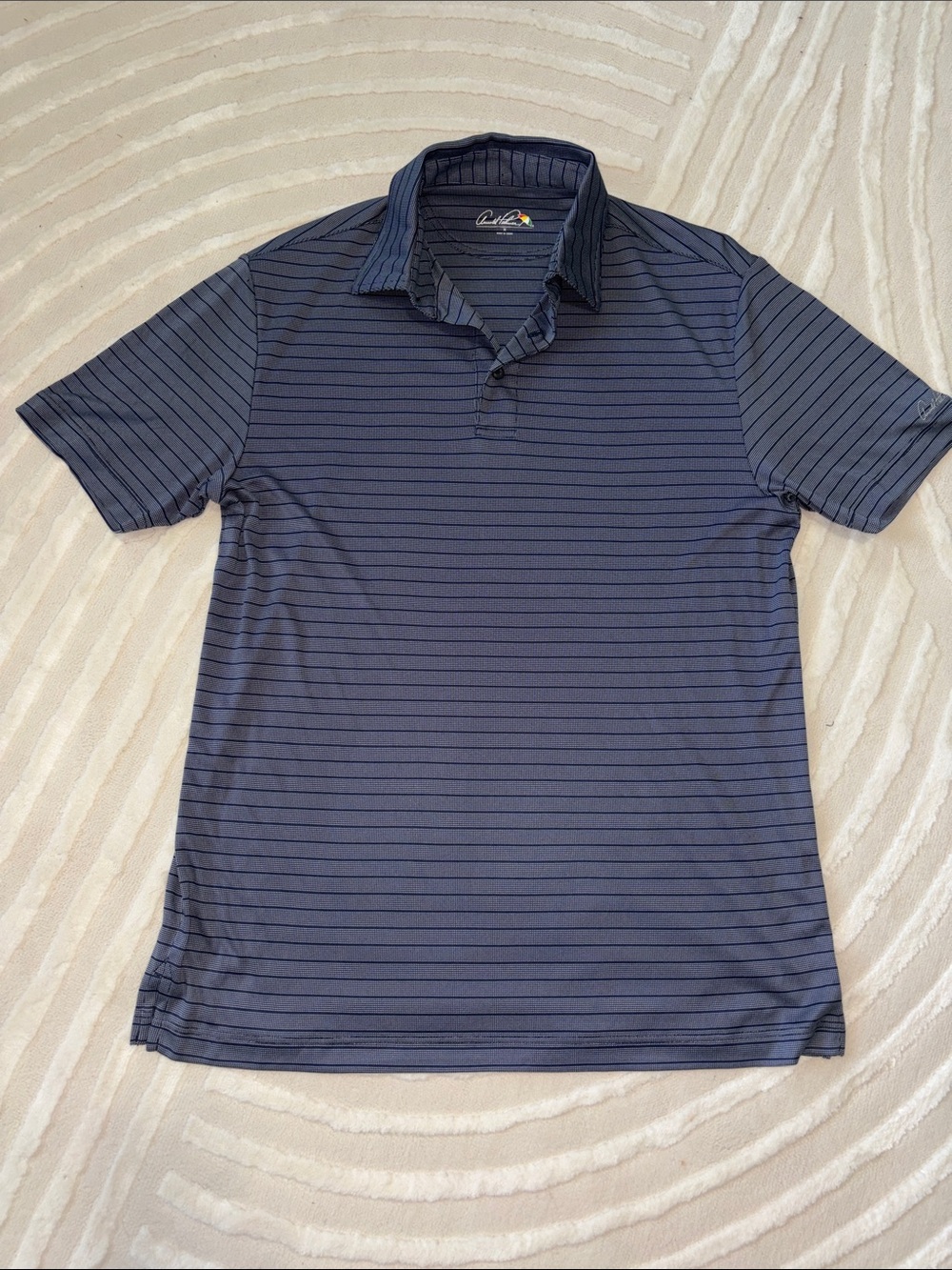 Arnold Palmer Navy Striped Polo